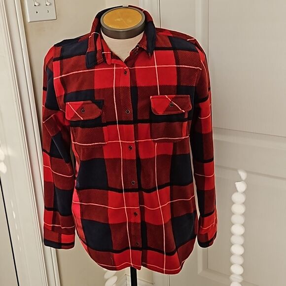 Ripzone Men's Flannel Buffalo Plaid Button-Down Long Sleeves Shirt XL Red/ Blue - Picture 1 of 16
